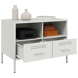 Berkfield Home TV Cabinet White 68x39x50.5 cm Steel - thumbnail 5