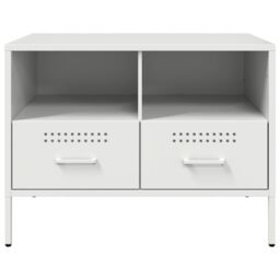 Berkfield Home TV Cabinet White 68x39x50.5 cm Steel - thumbnail 6