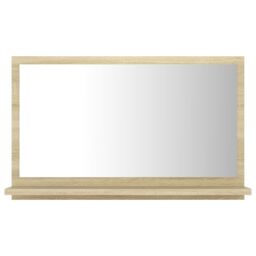 Berkfield Home Bathroom Mirror Sonoma Oak 60x10.5x37 cm Engineered Wood in Brown - thumbnail 2