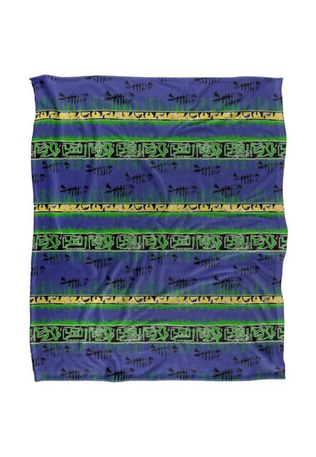 JQ Licensing Jl-Jp Tiki Tropical Blue Pattern Silky Touch Super Soft Throw Blanket 152 X 127 cm in White - image 1