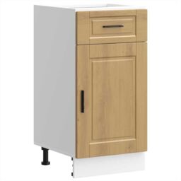 Berkfield Home Kitchen Base Cabinet¬†Porto Artisan Oak Engineered Wood in Brown - thumbnail 2