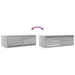 Berkfield Home TV Cabinet Grey Sonoma 80x31x25.5 cm Engineered Wood - thumbnail 9