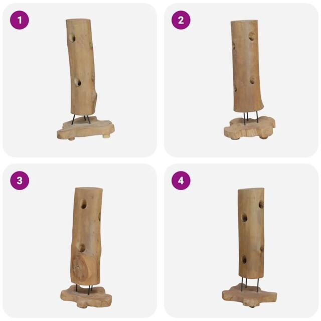 Berkfield Home Beautiful Wine Rack for 8 Bottles 40x30x80 cm Solid Teak Wood in Brown - Size: 40 x 30 x 80 cm - image 1