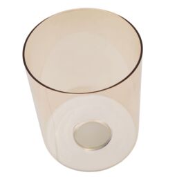 Happy Homewares Pair of Amber Tinted Glass Shades with Rectangular Shape for E14 & E27 Bulbs - thumbnail 5
