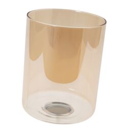 Happy Homewares Pair of Amber Tinted Glass Shades with Rectangular Shape for E14 & E27 Bulbs - thumbnail 4