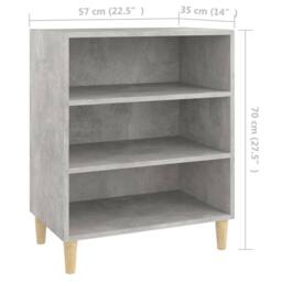 Berkfield Home Sideboard Concrete Grey 57x35x70 cm Engineered Wood - Size: 57 x 35 x 70 cm - thumbnail 6