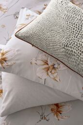Nalu Nicole Scherzinger 'Alaula' Cotton Duvet Cover Set in Stone - Size: Super King - thumbnail 3