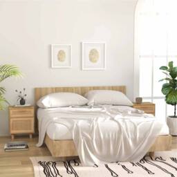 Berkfield Home Bedside Cabinets 2 pcs Brown Solid Wood Pine & Natural Rattan in Light Brown - thumbnail 2