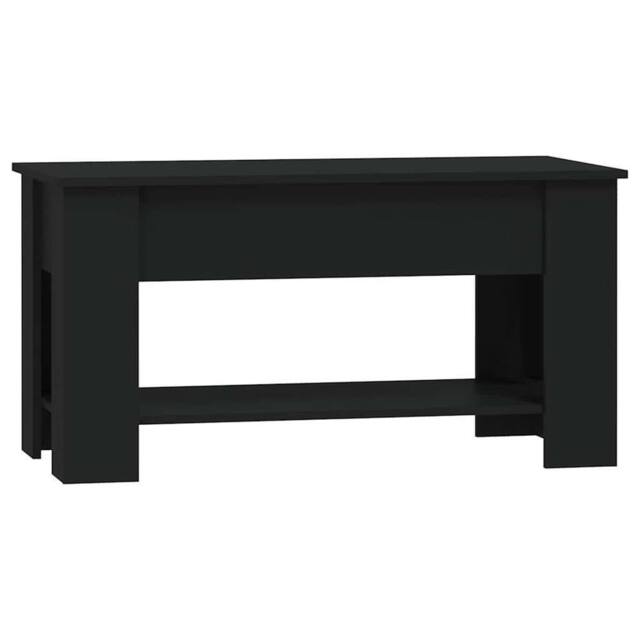 Berkfield Home Modern Coffee Table Black 101x49x52 cm Engineered Wood - Size: 101 x 49 x 52 cm - image 1