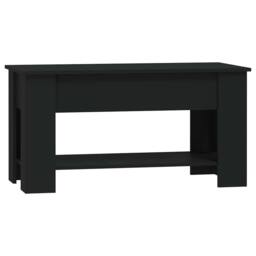 Berkfield Home Modern Coffee Table Black 101x49x52 cm Engineered Wood - Size: 101 x 49 x 52 cm - thumbnail 1