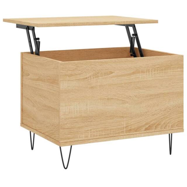 Berkfield Home Coffee Table Sonoma Oak 60x44.5x45 cm Engineered Wood in Light Brown - image 1