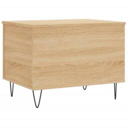 Berkfield Home Coffee Table Sonoma Oak 60x44.5x45 cm Engineered Wood in Light Brown - thumbnail 5