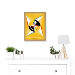 Artery8 Vintage Advert Exhibition South Bank Festival Britain London England 1951 Artwork Framed Wall Art Print A4 in Light Oak - thumbnail 2