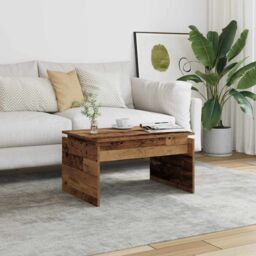 Berkfield Home Coffee Table Old Wood 68x50x38 cm Engineered Wood in Brown - Size: 68 x 50 x 38 cm - thumbnail 1