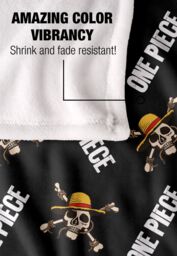 Netflix One Piece Jolly Roger Pattern Officially Licensed Silky Touch Super Soft Throw Blanket 152 x 127 cm in White - thumbnail 4
