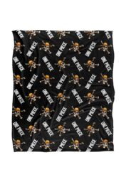 Netflix One Piece Jolly Roger Pattern Officially Licensed Silky Touch Super Soft Throw Blanket 152 x 127 cm in White - thumbnail 1