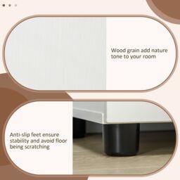 VINSETTO 2-Tier Locking Office Storage Cabinet File Organisation w/ Handles Keys in White - thumbnail 6