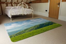 Benjamin Tate Design Panorama Of Beautiful Countryside Of Romania Designer Rug in Natural - Size: Large - thumbnail 3