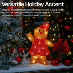 mysmartbuy 31cm Gingerbread Man LED Decoration 30L Warm White LED Battery Powered - thumbnail 5