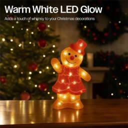 mysmartbuy 31cm Gingerbread Man LED Decoration 30L Warm White LED Battery Powered - thumbnail 7