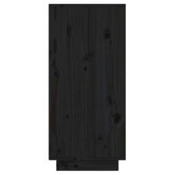 Berkfield Home Beautiful Console Cabinet Black 60x34x75 cm Solid Wood Pine - Size: 60 x 34 x 75 cm - thumbnail 7