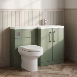 Balterley Floor Standing Vanity Basin WC Unit Right Hand - Satin Green - thumbnail 8
