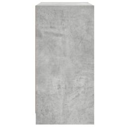 Berkfield Home Side Cabinet with Glass Doors Concrete Grey 68x37x75.5 cm - thumbnail 7
