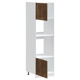 Berkfield Home Oven Cabinets 2 pcs Kalmar Smoked Oak Engineered Wood in Brown - thumbnail 5