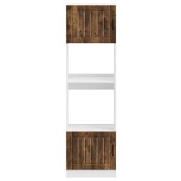 Berkfield Home Oven Cabinets 2 pcs Kalmar Smoked Oak Engineered Wood in Brown - thumbnail 4