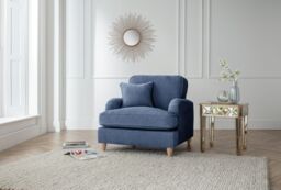 The Great Sofa Company Orla Arm Chair Manhattan Apricot in Navy