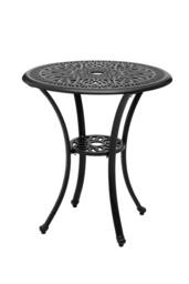 Living and Home Round Cast Aluminum Outdoor Garden Dining Table in Black - thumbnail 4