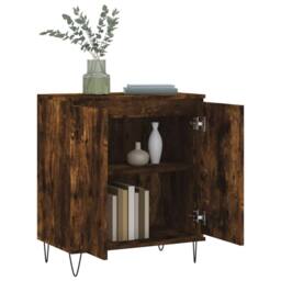 Berkfield Home Sideboard Smoked Oak 60x35x70 cm Engineered Wood in Brown - Size: 60 x 35 x 70 cm - thumbnail 4