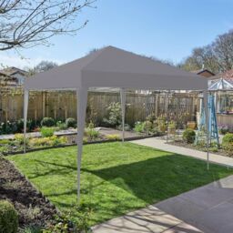 Home Source 2m Easy Up Gazebo Marquee Outdoor Garden Market Stall Canopy Tent in Grey - thumbnail 2
