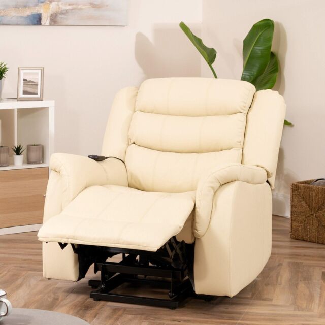 Artemis Home Almeira Electric Riser Recliner with Massage & Heat in Cream - image 1