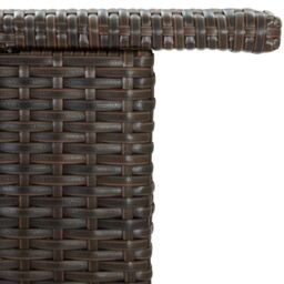 Berkfield Home Garden Bar Table Brown 120x55x110 cm Poly Rattan - Size: 120 x 55 x 110 cm - thumbnail 6