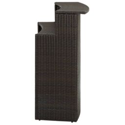 Berkfield Home Garden Bar Table Brown 120x55x110 cm Poly Rattan - Size: 120 x 55 x 110 cm - thumbnail 4