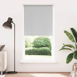 Berkfield Home Roller Blind Blackout Light Grey 90x210 cm Fabric Width 85.7 cm Polyester - thumbnail 2