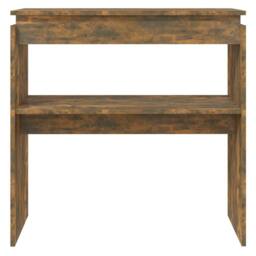 Berkfield Home Console Table Smoked Oak 80x30x80 cm Engineered Wood in Brown - Size: 80 x 30 x 80 cm - thumbnail 3