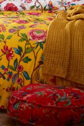 Furn Pomelo Tropical Floral Reversible Duvet Cover Set in Yellow - Size: Single - thumbnail 3