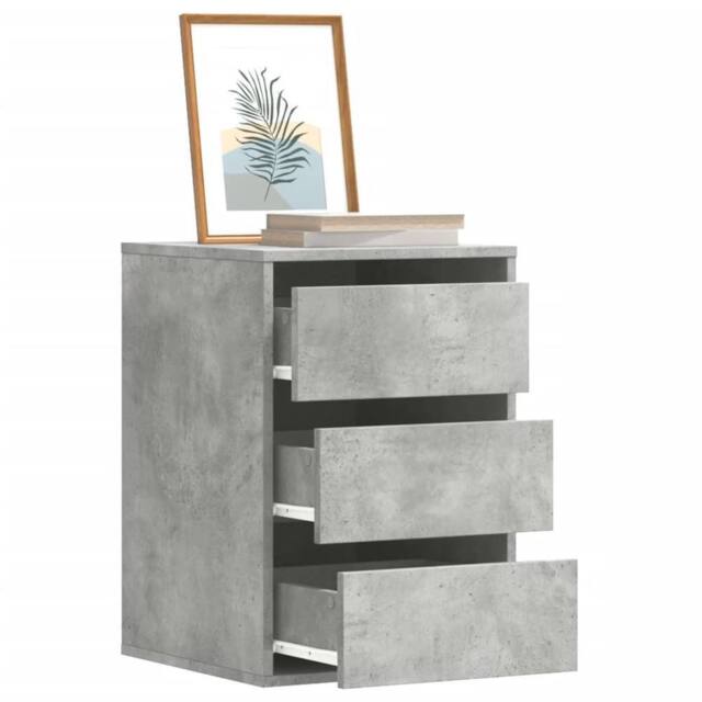 Berkfield Home Corner Chest of Drawers Concrete Grey 40x41x58 cm Engineered Wood - Size: 40 x 41 x 58 cm - image 1