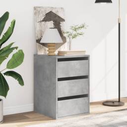 Berkfield Home Corner Chest of Drawers Concrete Grey 40x41x58 cm Engineered Wood - Size: 40 x 41 x 58 cm - thumbnail 3