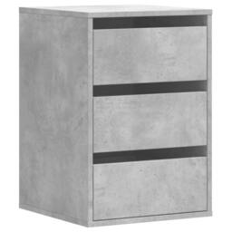 Berkfield Home Corner Chest of Drawers Concrete Grey 40x41x58 cm Engineered Wood - Size: 40 x 41 x 58 cm - thumbnail 2