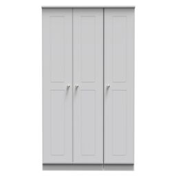 Ready Assembled 2 U Albert 3 Door Wardrobe (Ready Assembled) in Grey - thumbnail 1