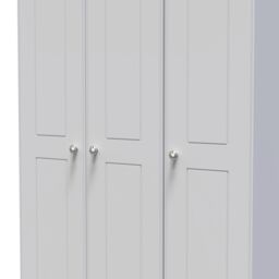 Ready Assembled 2 U Albert 3 Door Wardrobe (Ready Assembled) in Grey - thumbnail 4