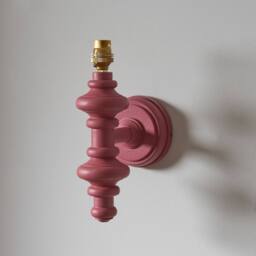 Netlighting Carnaby Pink Wall Light Fabric Ikat Shade 20cm B22 - thumbnail 5