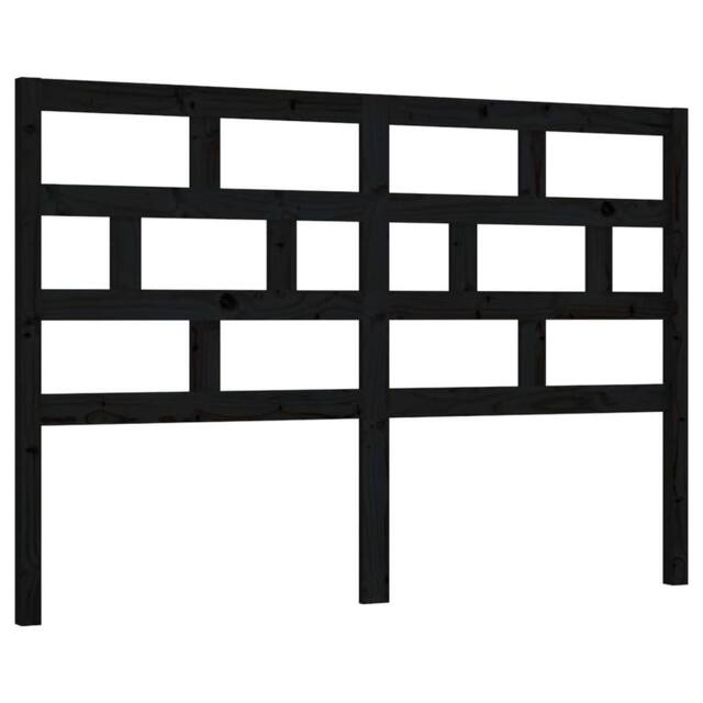 Berkfield Home Bed Headboard Black 156x4x100 cm Solid Wood Pine - Size: 156 x 4 x 100 cm - image 1