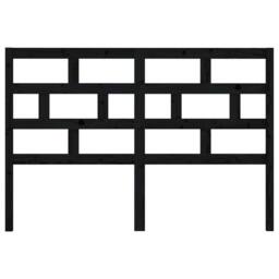 Berkfield Home Bed Headboard Black 156x4x100 cm Solid Wood Pine - Size: 156 x 4 x 100 cm - thumbnail 4