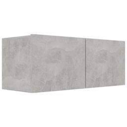Berkfield Home 4 Piece TV Cabinet Set Concrete Grey Engineered Wood - thumbnail 5