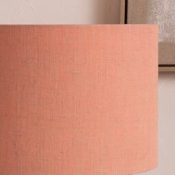 Ruma Dusky Pink Linen Cylinder Shade For Floor Lamp - Size: 18 inches - thumbnail 2