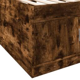 Berkfield Home Versatile Daybed with Drawers without Mattress Smoked Oak 90x200 cm in Brown - thumbnail 8